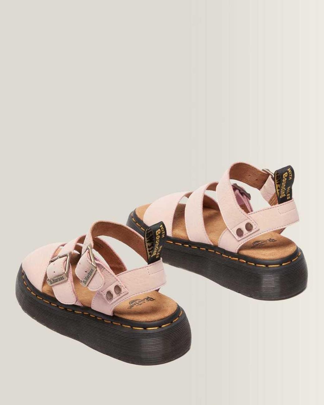 Dr. Martens Pink Gryphon Quad Nubuck Sandals