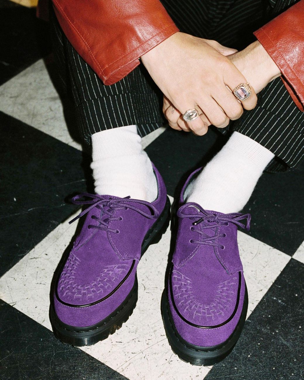 Dr. Martens Ramsey Supreme Suede Creeper Shoes in Purple for Men