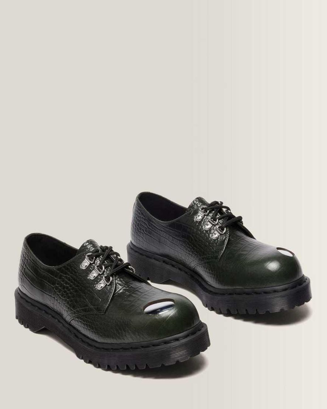 Dr. Martens Black 1461 Bex Steel Toe Leather Shoes for men