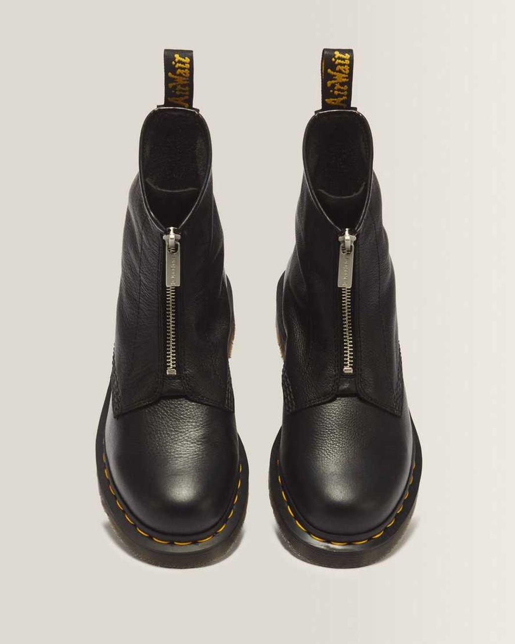 Dr. Martens Black 1460 Soft Leather Zip Up Boots