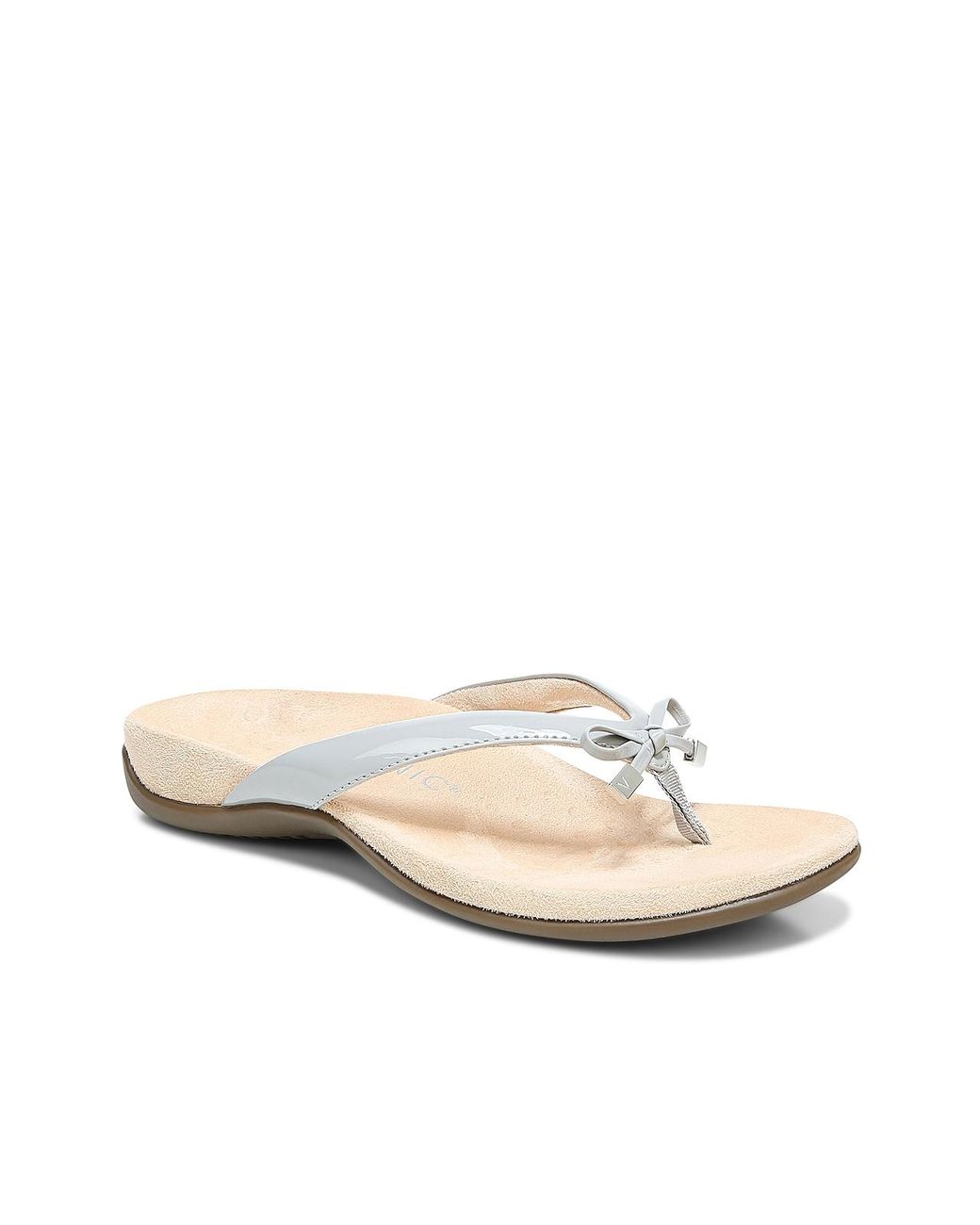 Vionic Bella Flip Flop in Grey (Gray) - Lyst