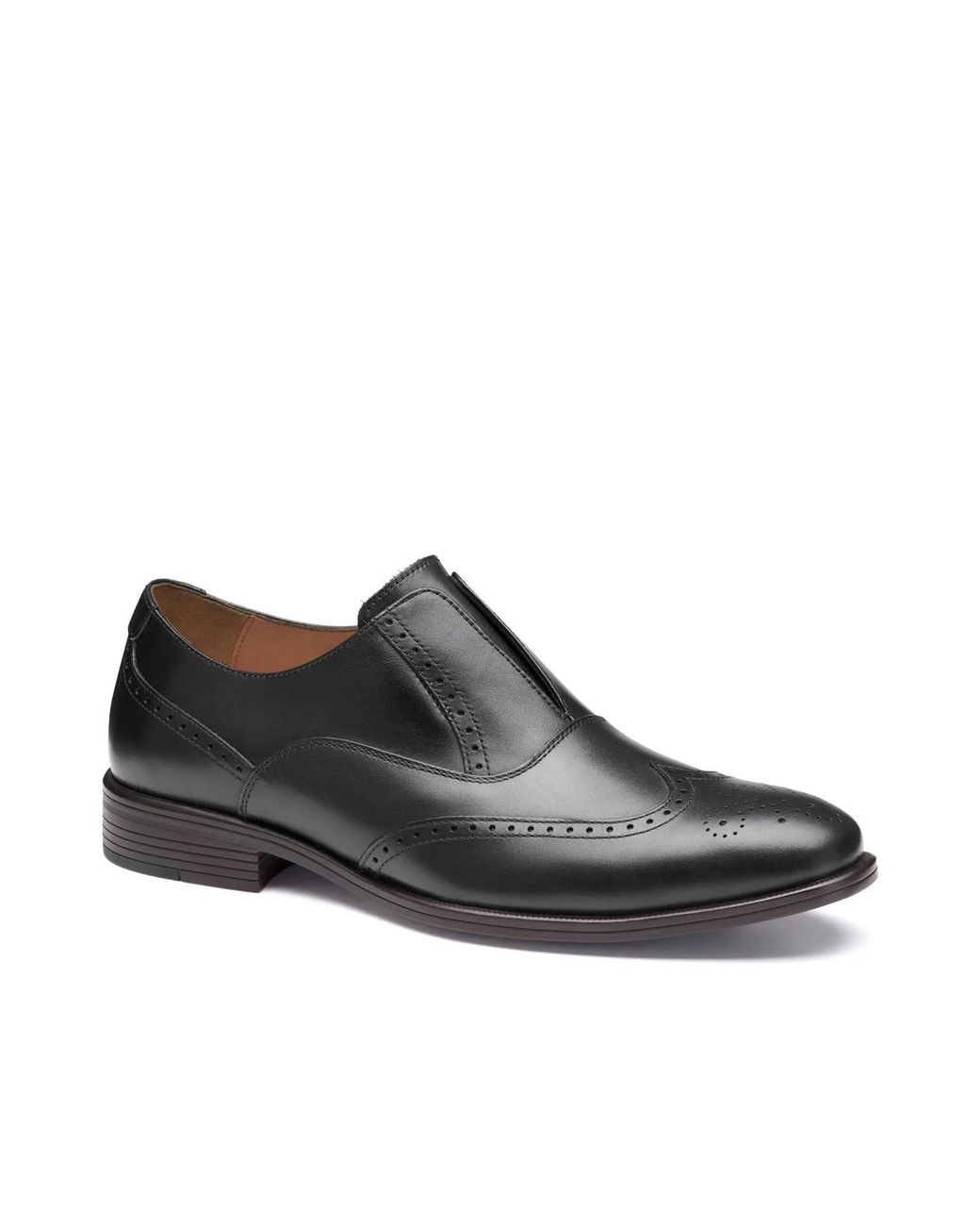 Johnston & Murphy Black Reeve Wingtip Loafer for men