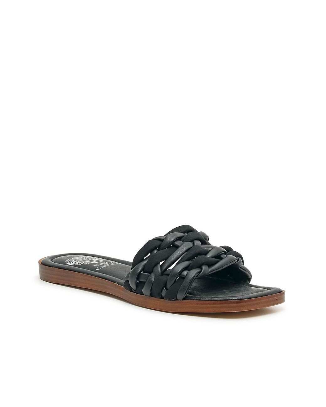 Vince camuto black flat sandals shop
