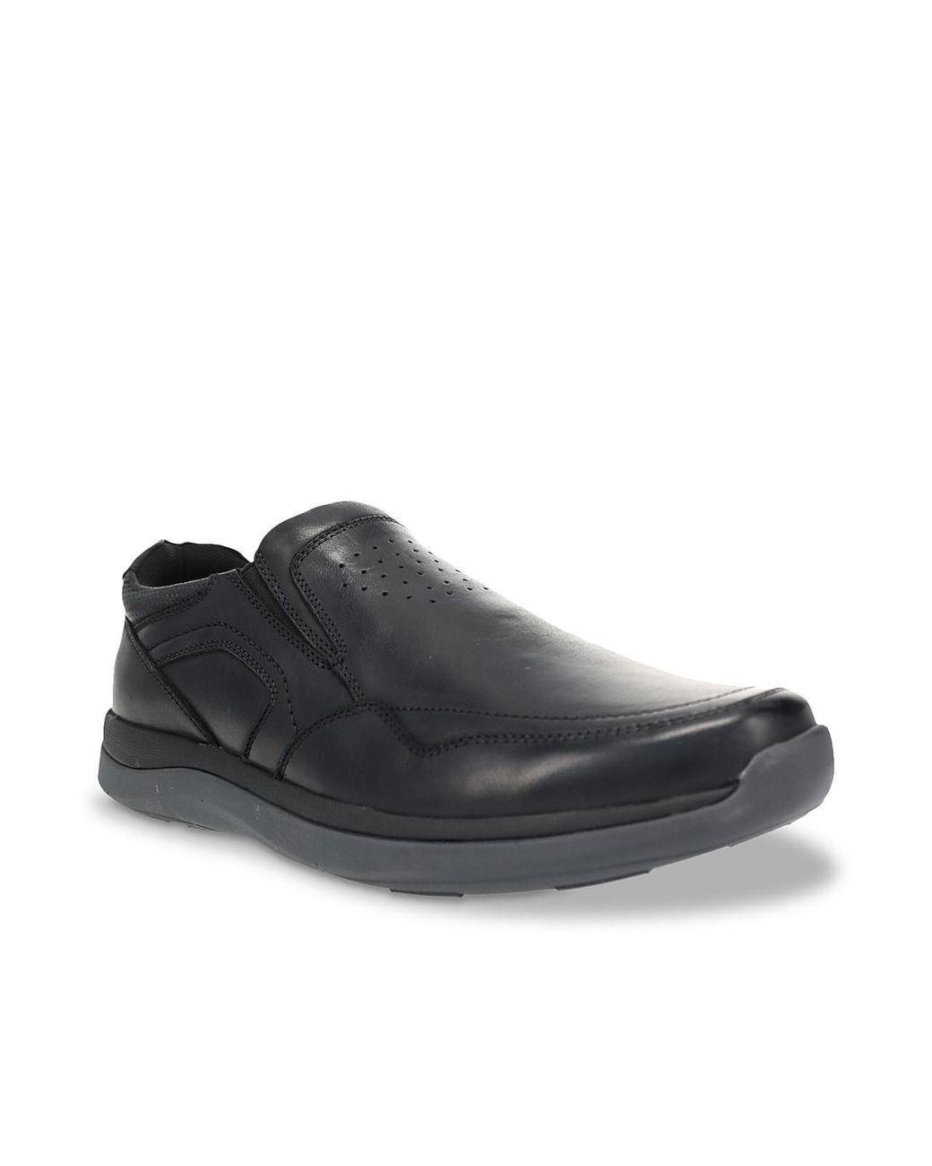Propet Leather Patton Slip-on Sneaker in Black for Men | Lyst