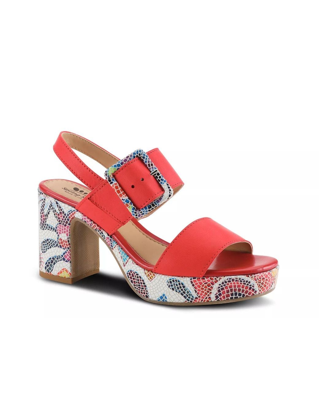 Foot Step Images Color:red Spring Step Azucar Platform Sandal in Red | Lyst