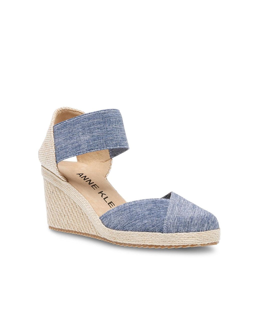 Anne Klein Zoey Espadrille Wedge Sandal in Blue | Lyst