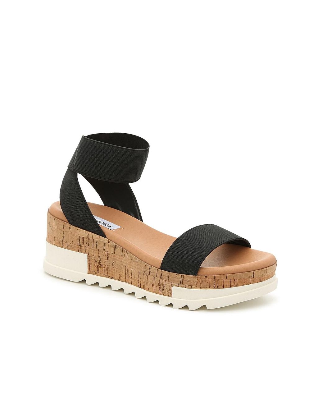 steve madden black wedge sandal