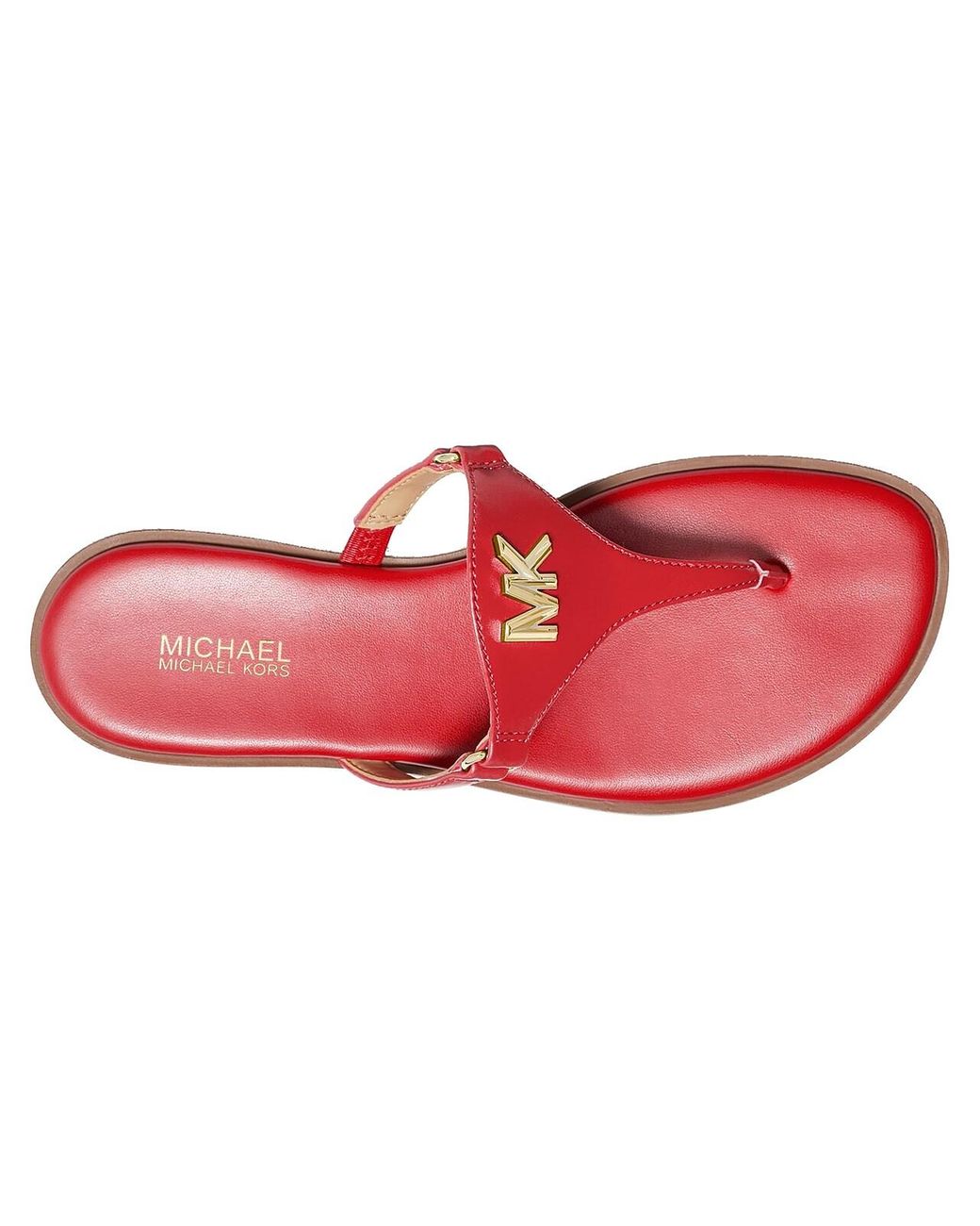 Michael kors red outlet flip flops