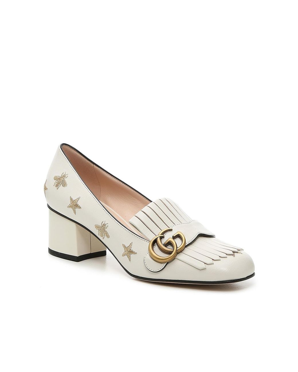 gucci pumps white