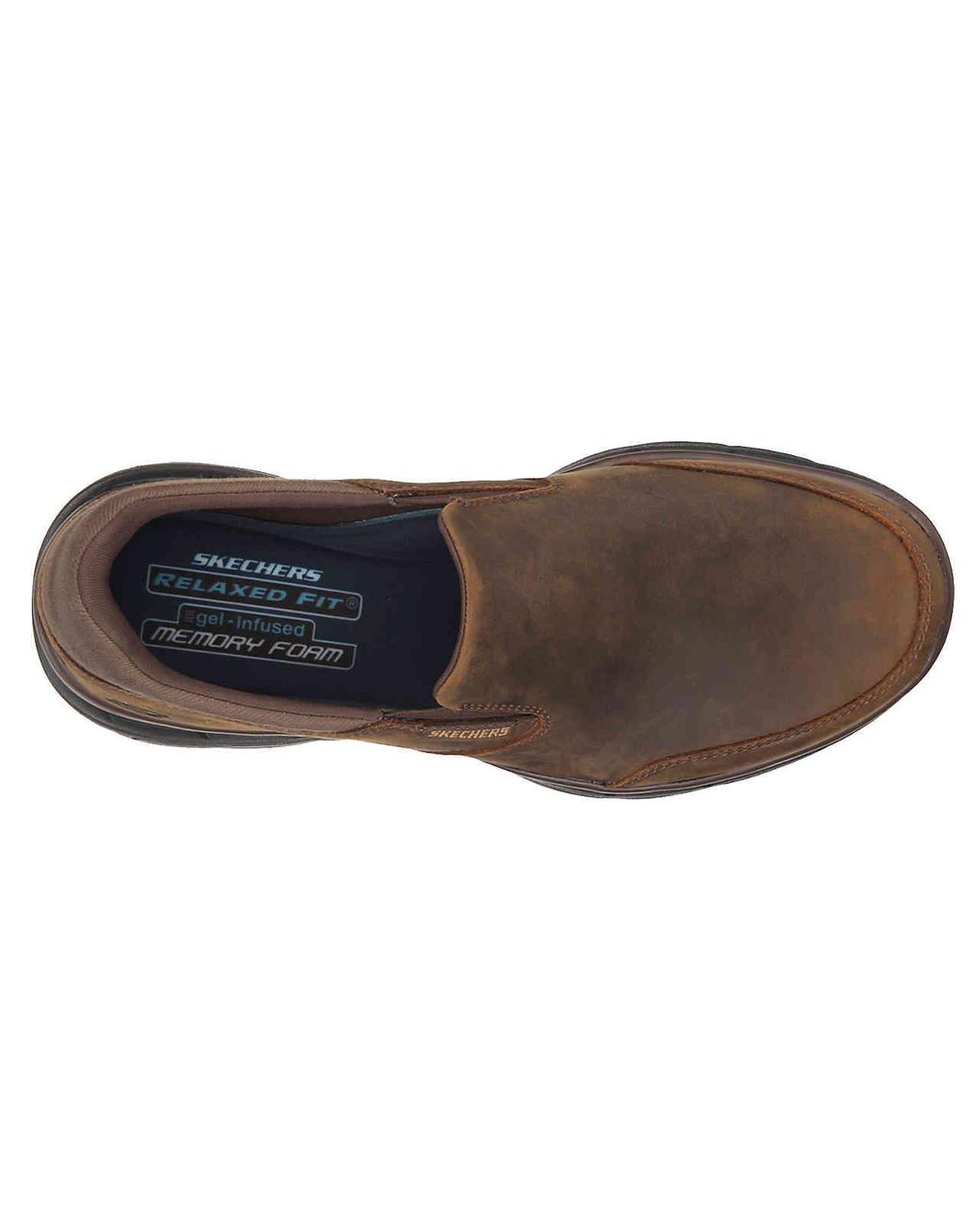 Skechers Leather Relaxed Fit Glides Calculous Slip-on in Brown for Men |  Lyst