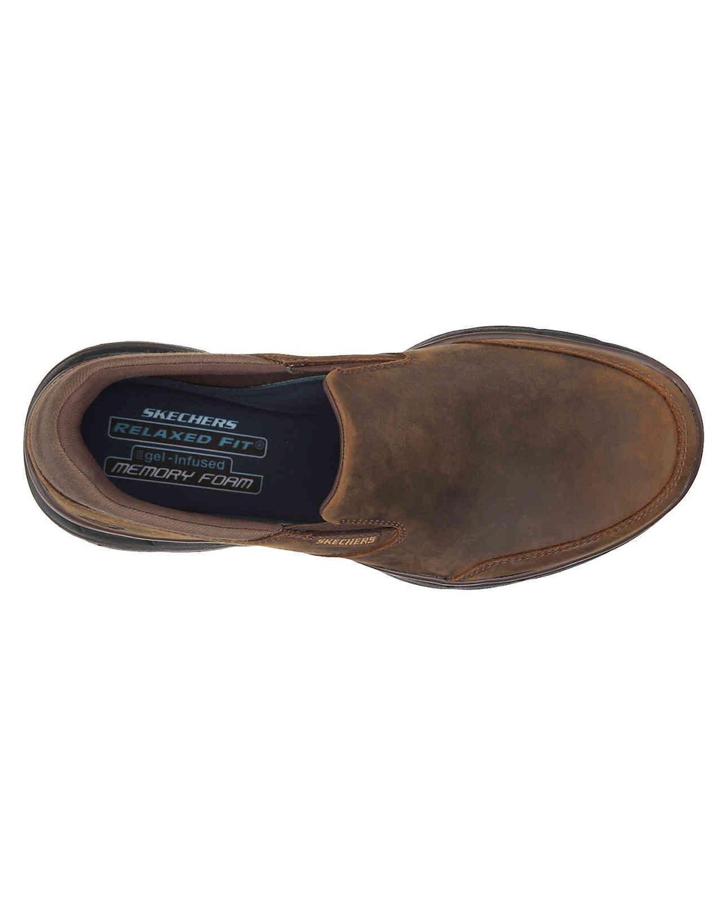 Skechers Relaxed Fit Glides Calculous Slip-on in Brown for Men | Lyst