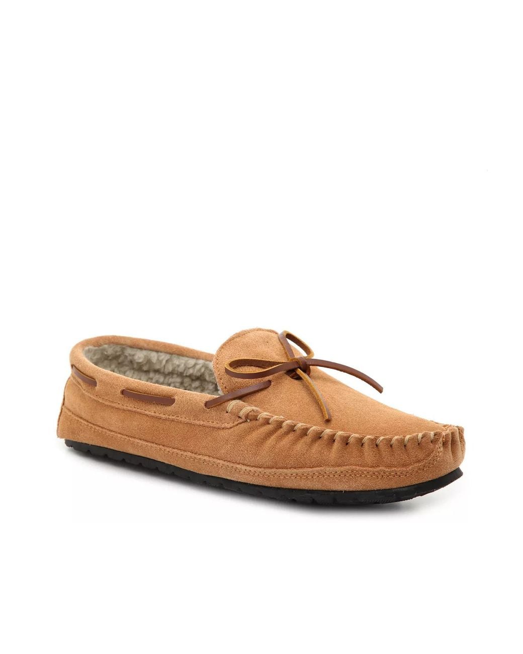 Minnetonka Brown Extra Wide Width Casey Moccasin Slipper for men