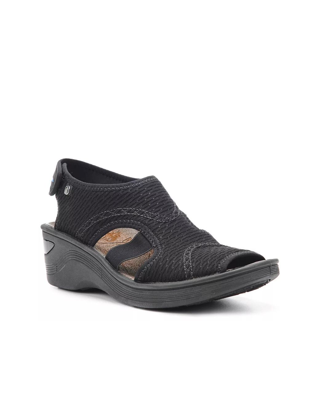 LifeStride Black Dream Wedge Sandal