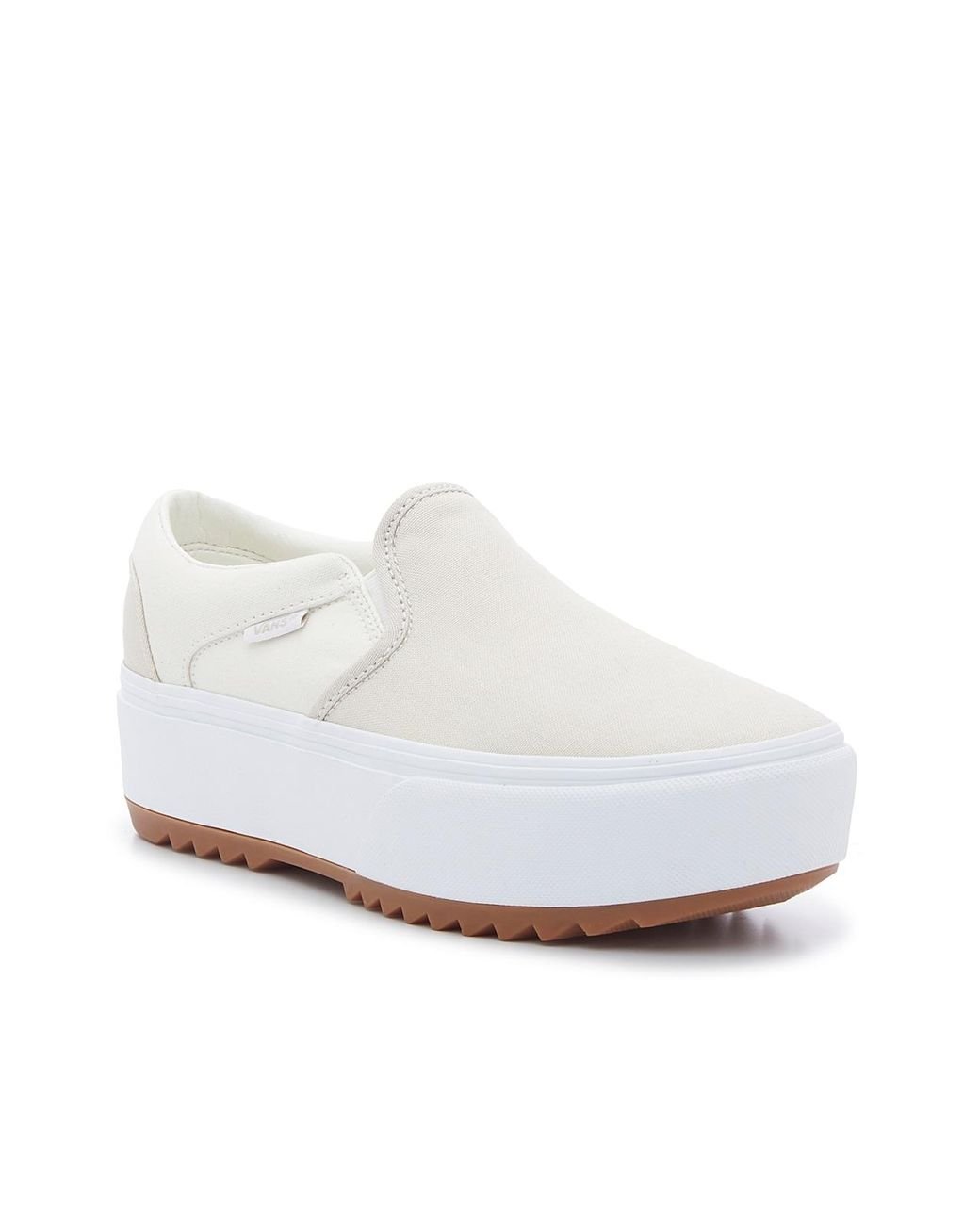 Vans Asher Platform Slip on Sneaker in White Lyst