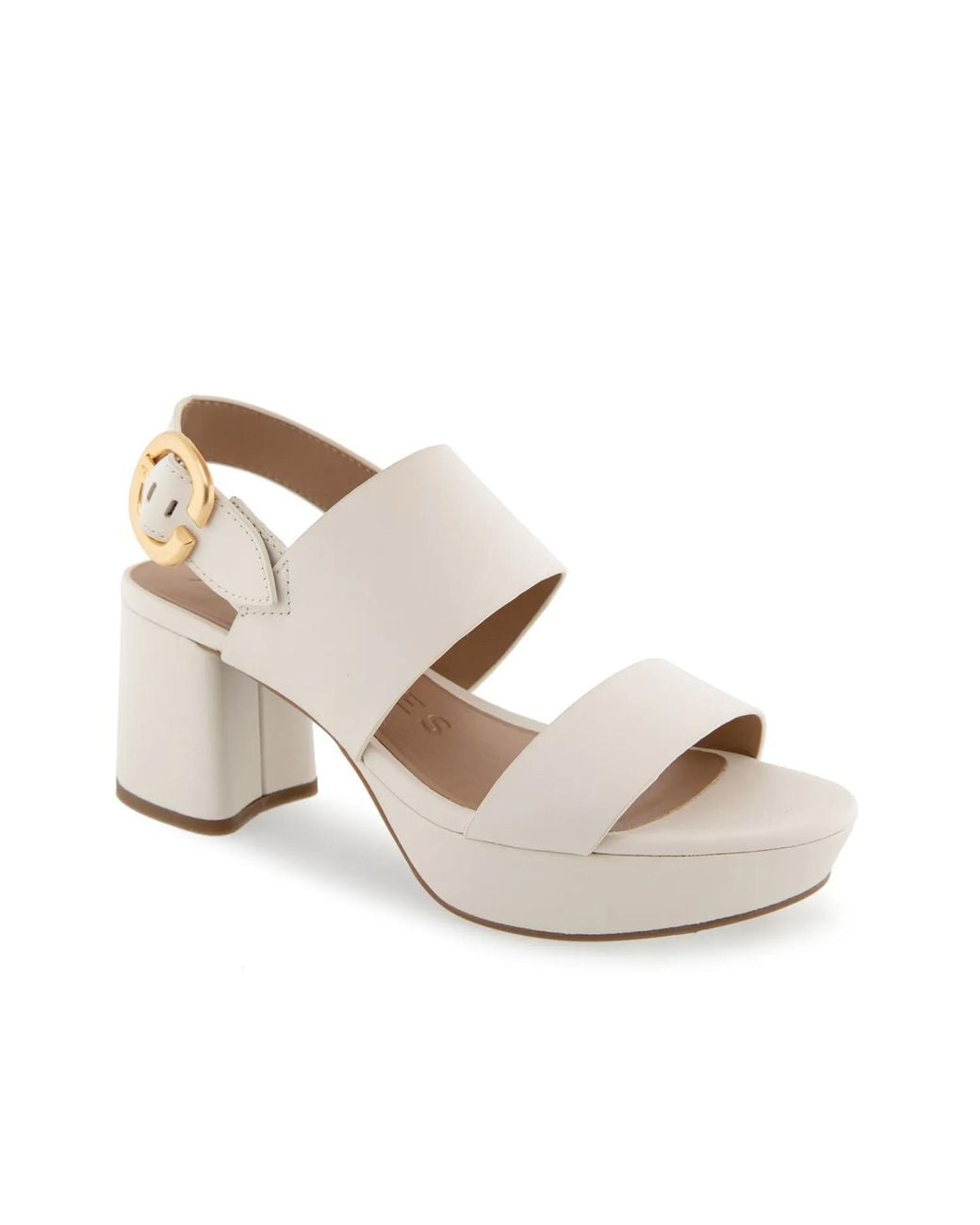 Aerosoles Casetta Platform Sandal in White | Lyst