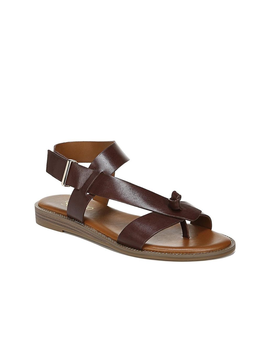 Franco Sarto Leather Glenni Sandal in Dark Brown (Brown) - Lyst