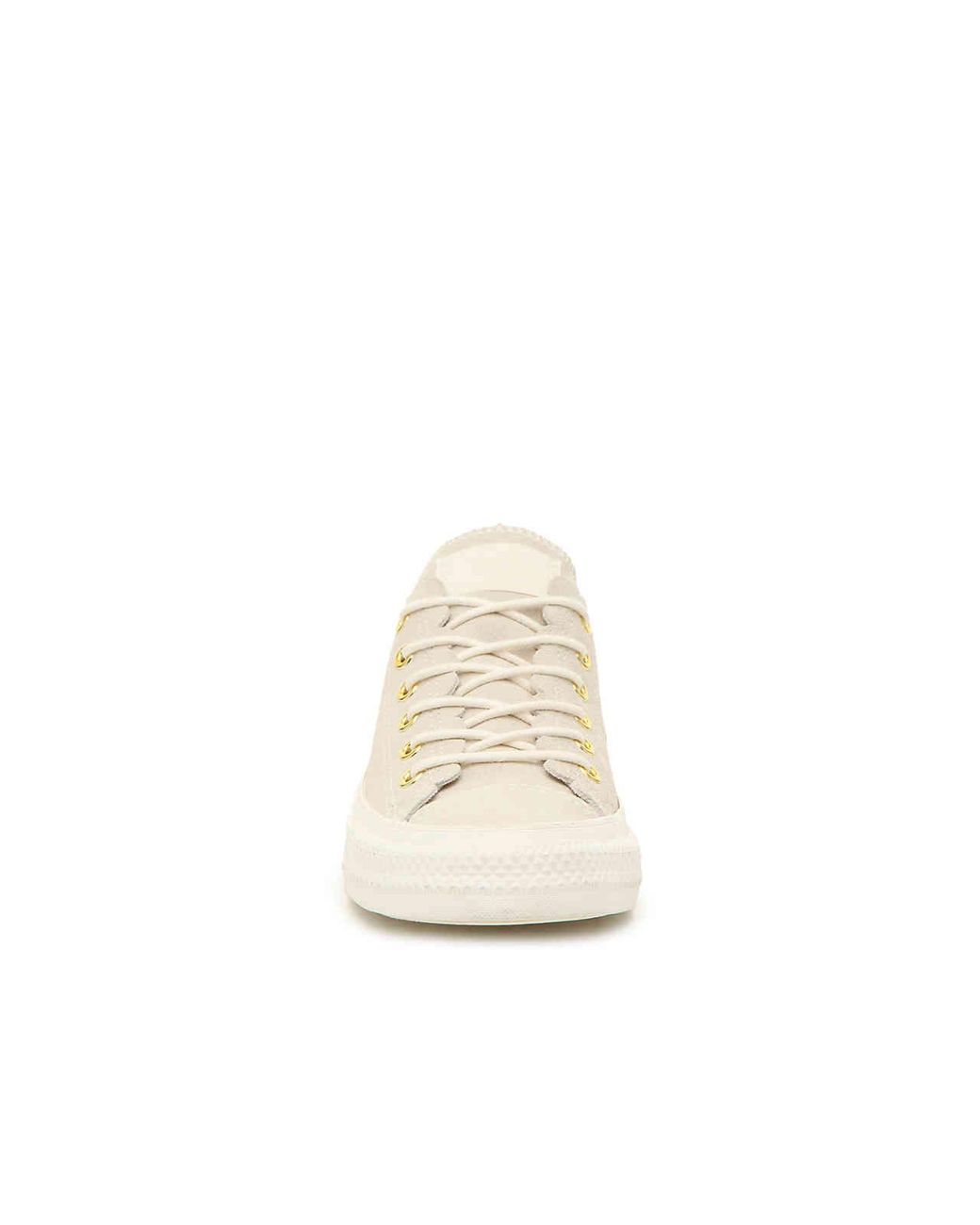 Converse Suede Chuck Taylor All Star Scallop Sneaker in White | Lyst