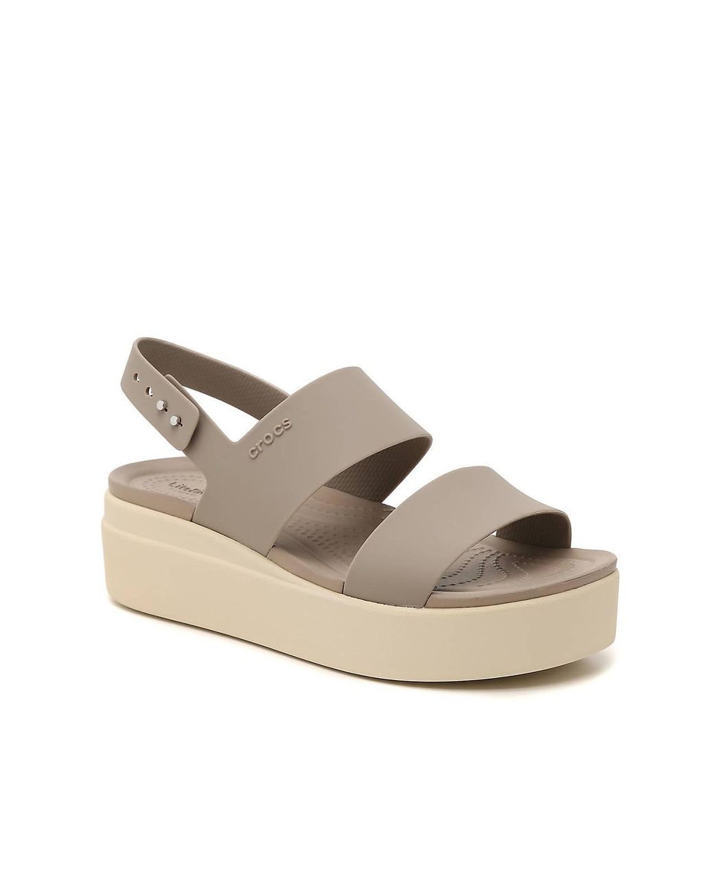 Crocs™ Synthetic Brooklyn Wedge Sandal in Grey (Gray) - Lyst