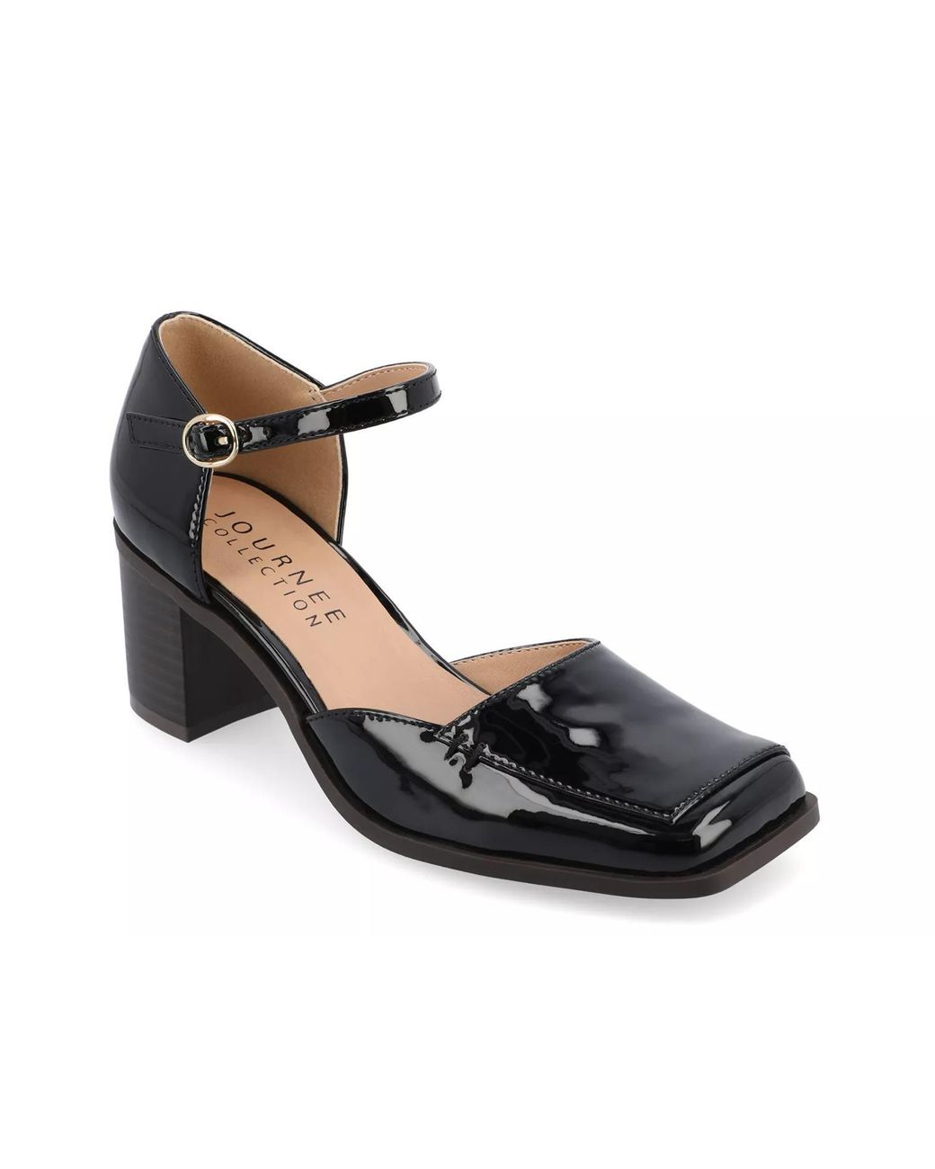 Journee Collection Black Evangeline Pump