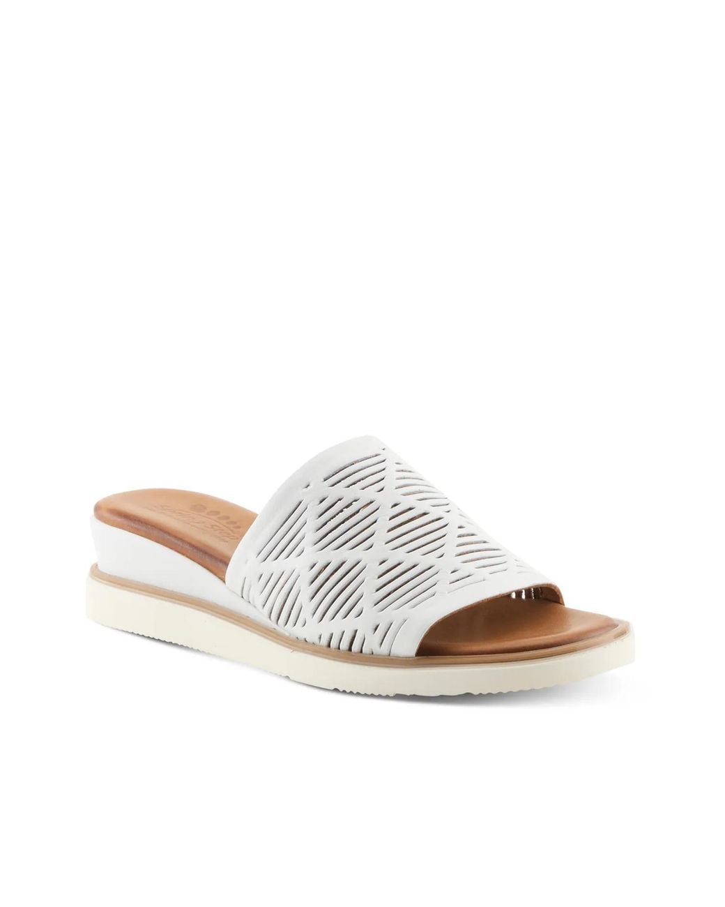 Spring Step White Zali Wedge Sandal