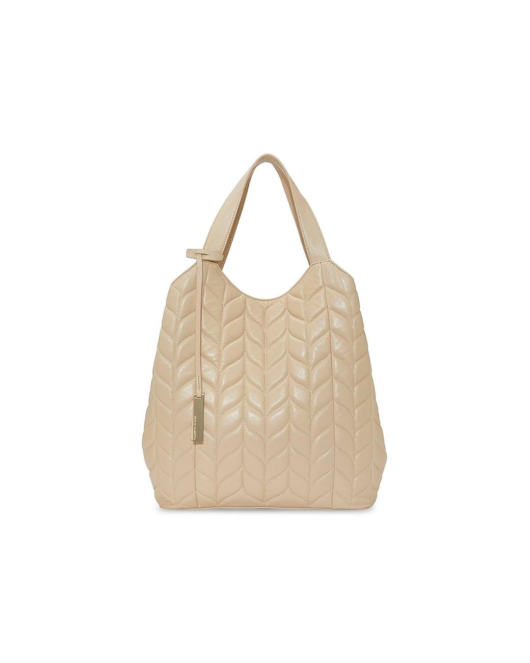 Vince Camuto Kisho Leather Tote in Natural | Lyst