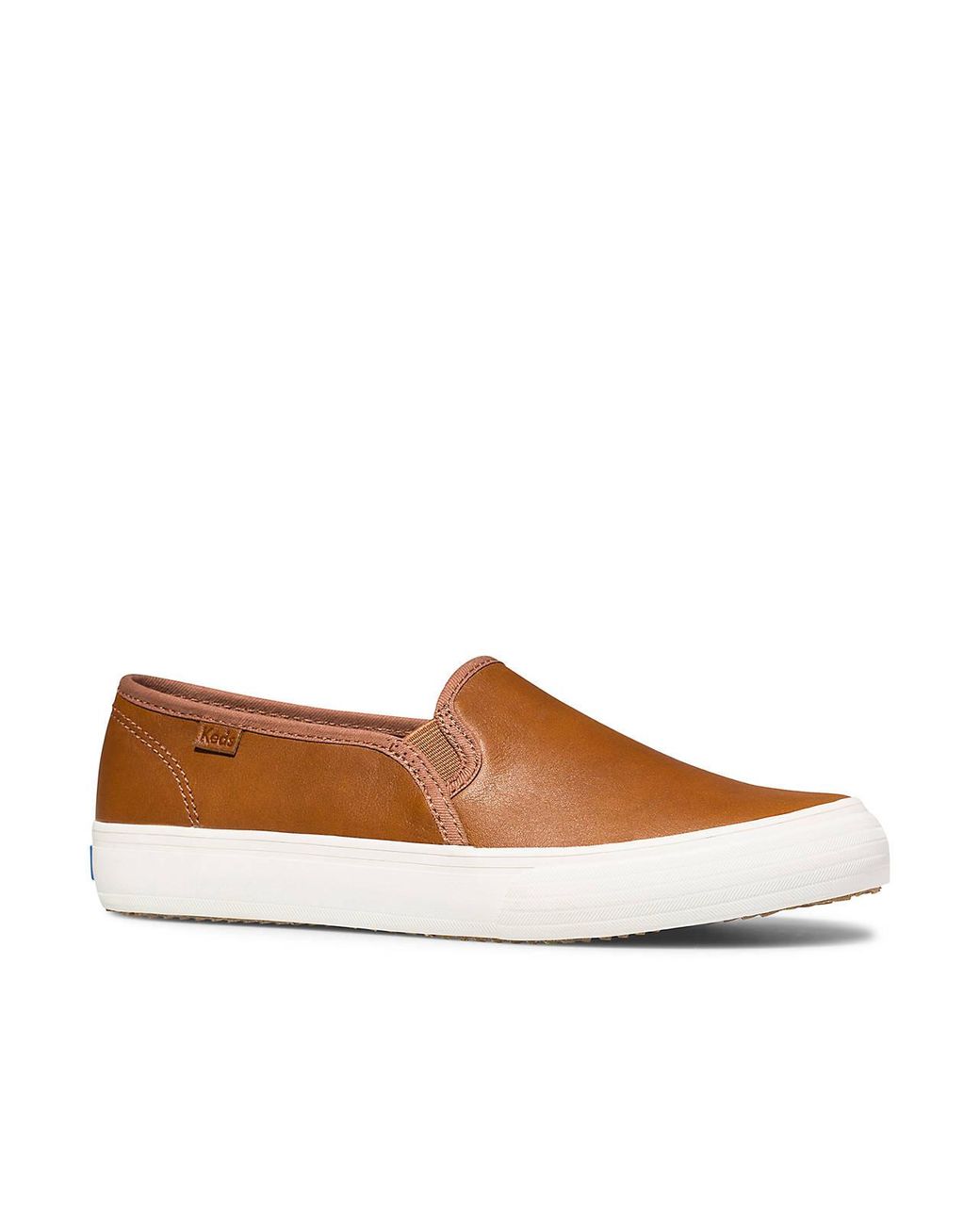 keds women's double decker leather slip on
