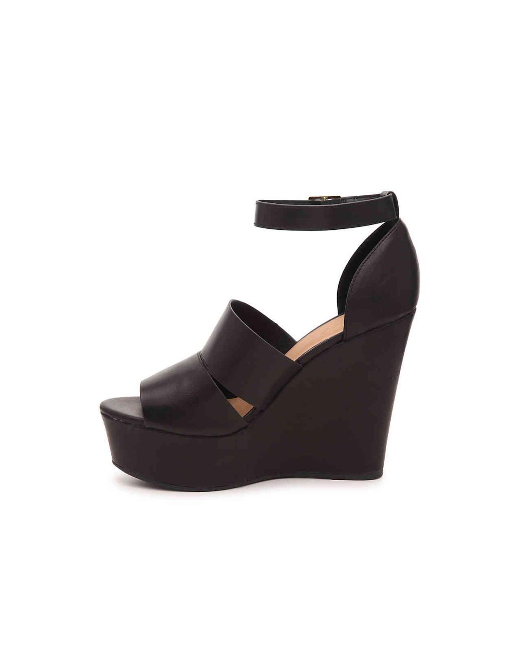 bamboo black platform sandals