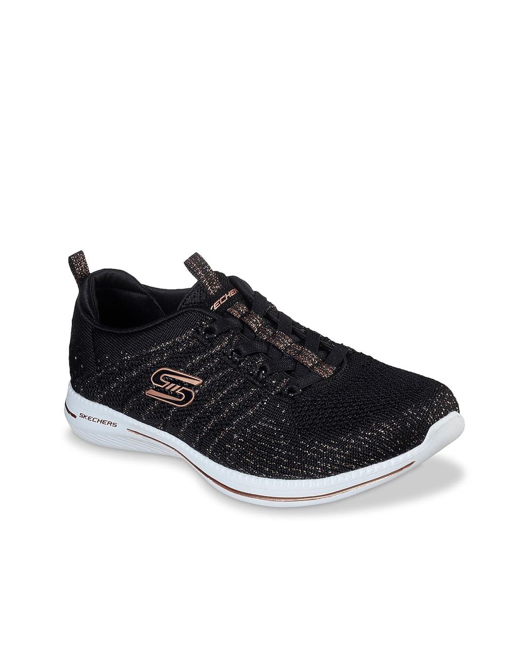 Skechers City Pro Glow On Slip-on Sneaker in Black | Lyst