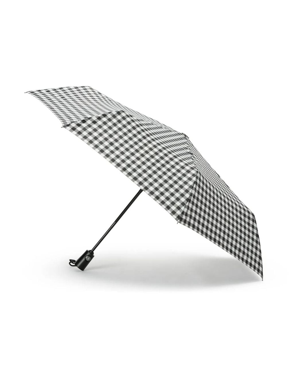 Totes Isotoner Black Compact Auto Open/Close Umbrella