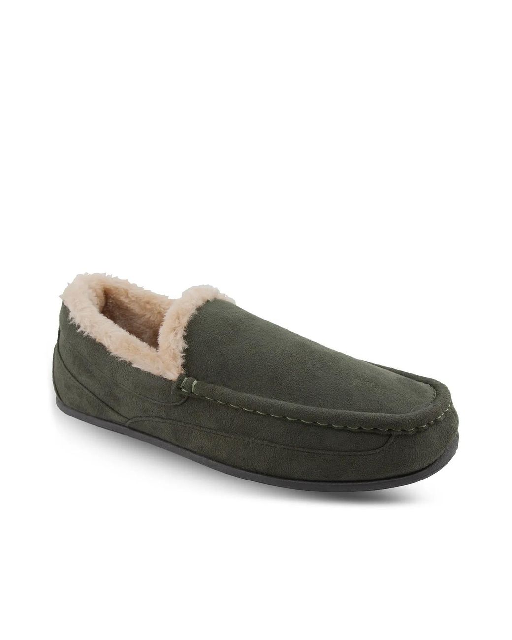 Deer Stags Black Slipperooz Spun Moc Slipper for men
