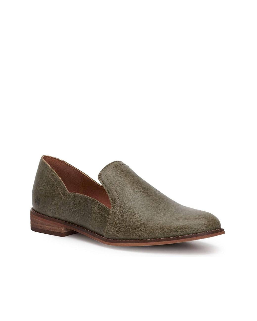 Lucky Brand Leather Enanila Loafer in Dark Green (Green) | Lyst