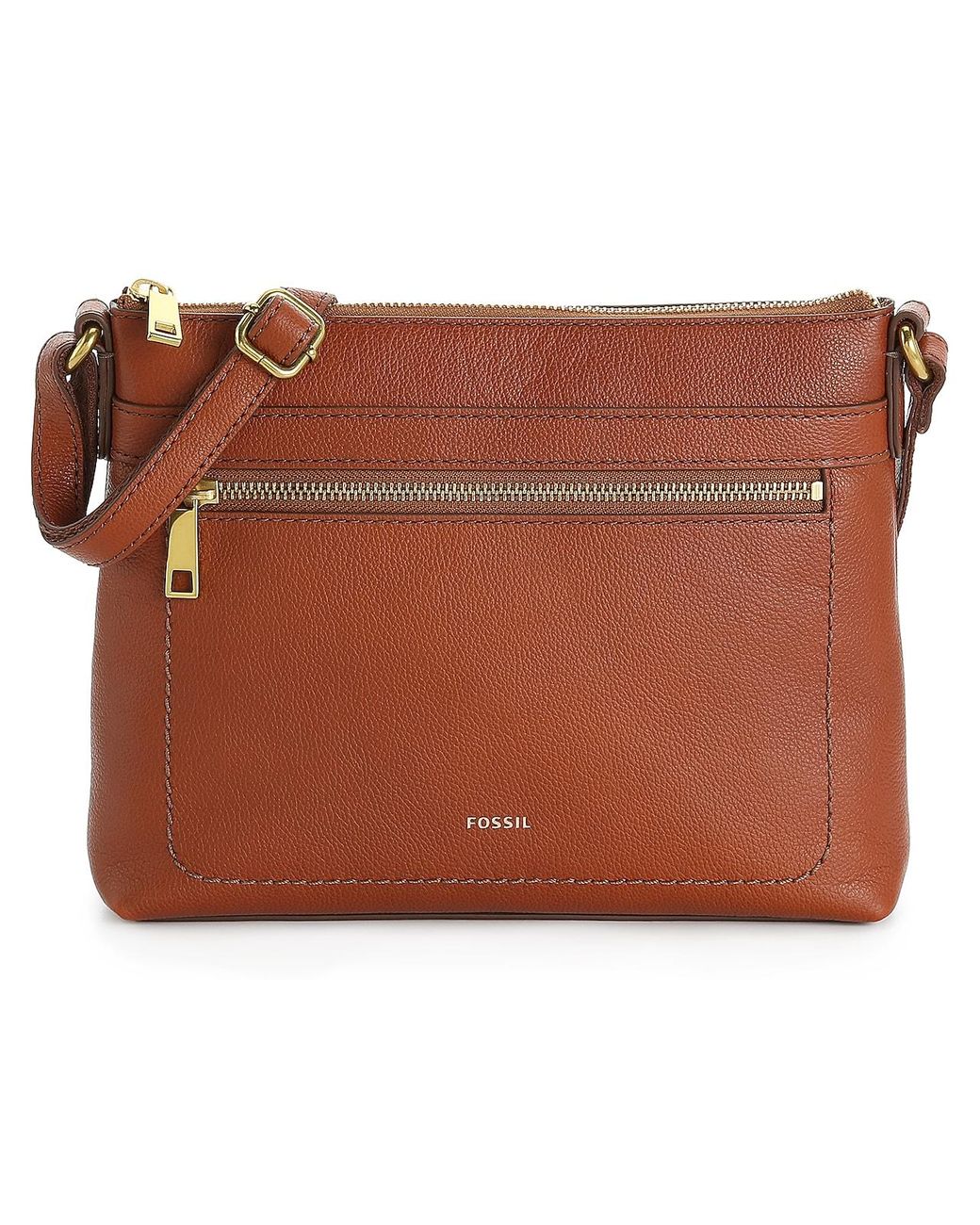 fossil evie leather crossbody bag