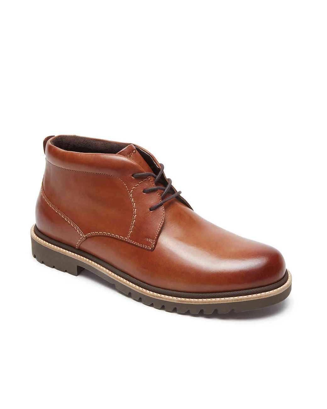 Rockport Marshall Leather Chukka Boots in Cognac (Brown) for Men - Save ...