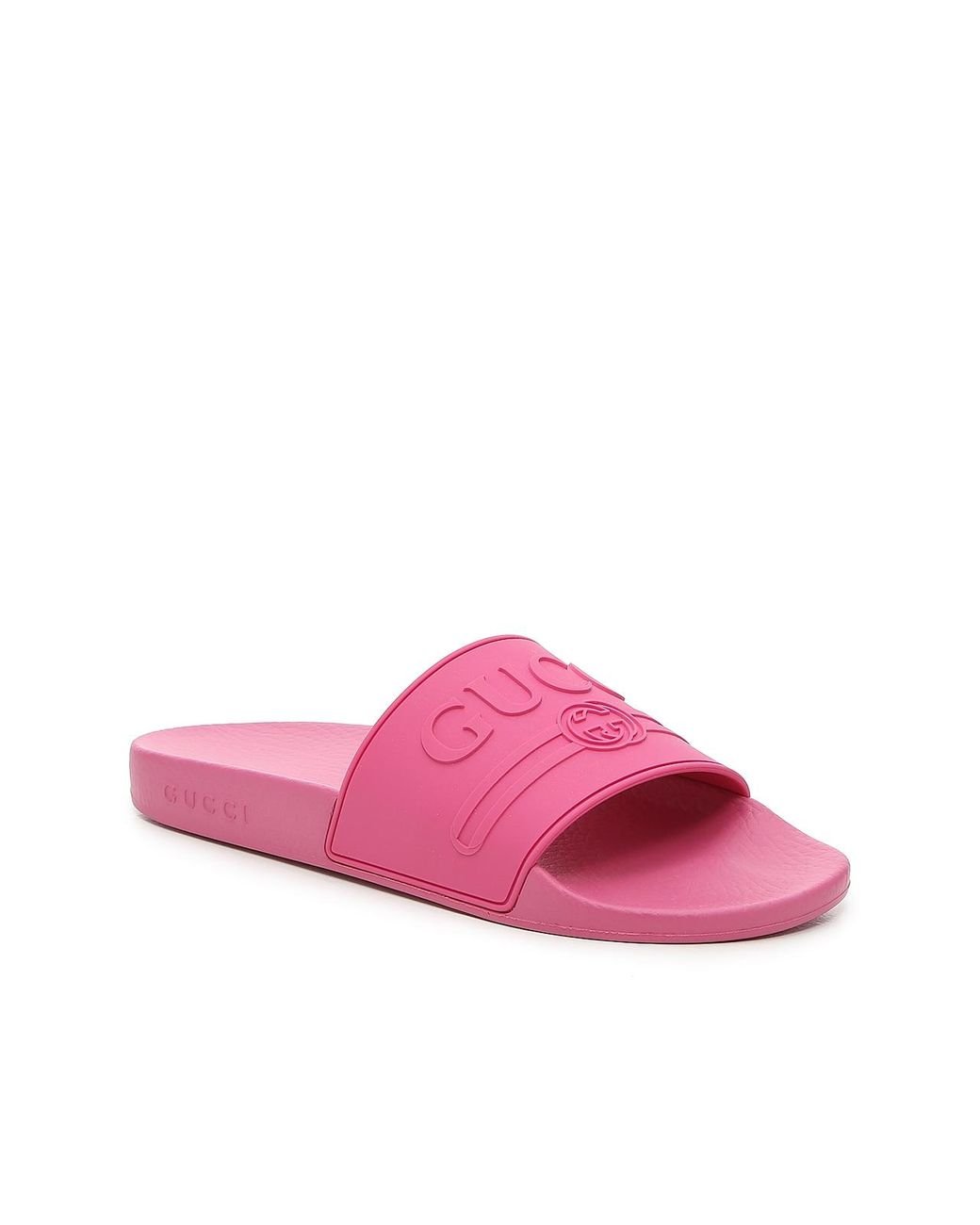 all pink gucci slides