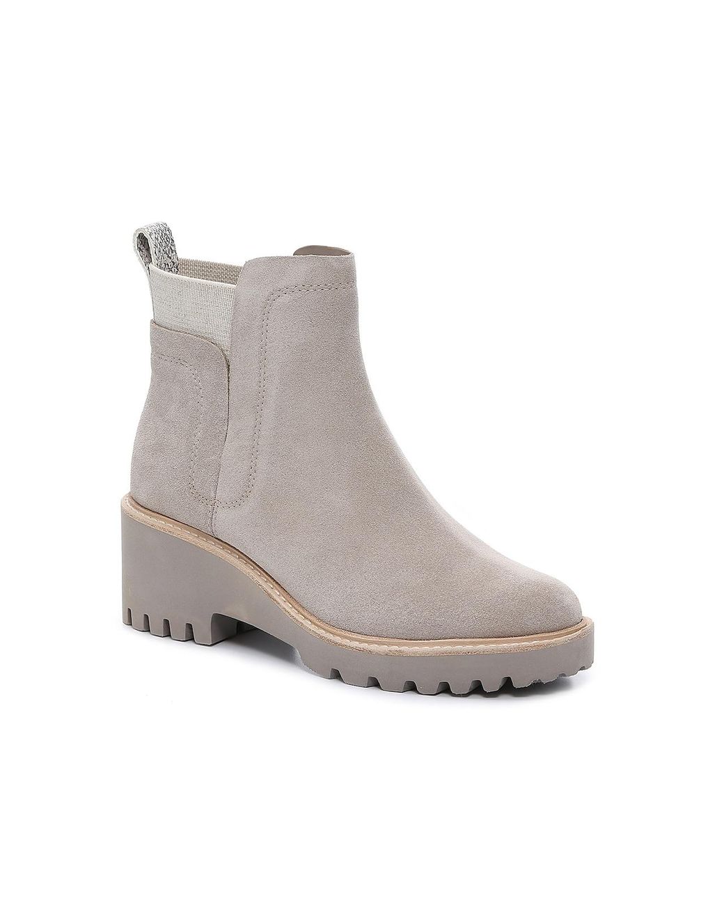 dolce vita lace up wedge booties