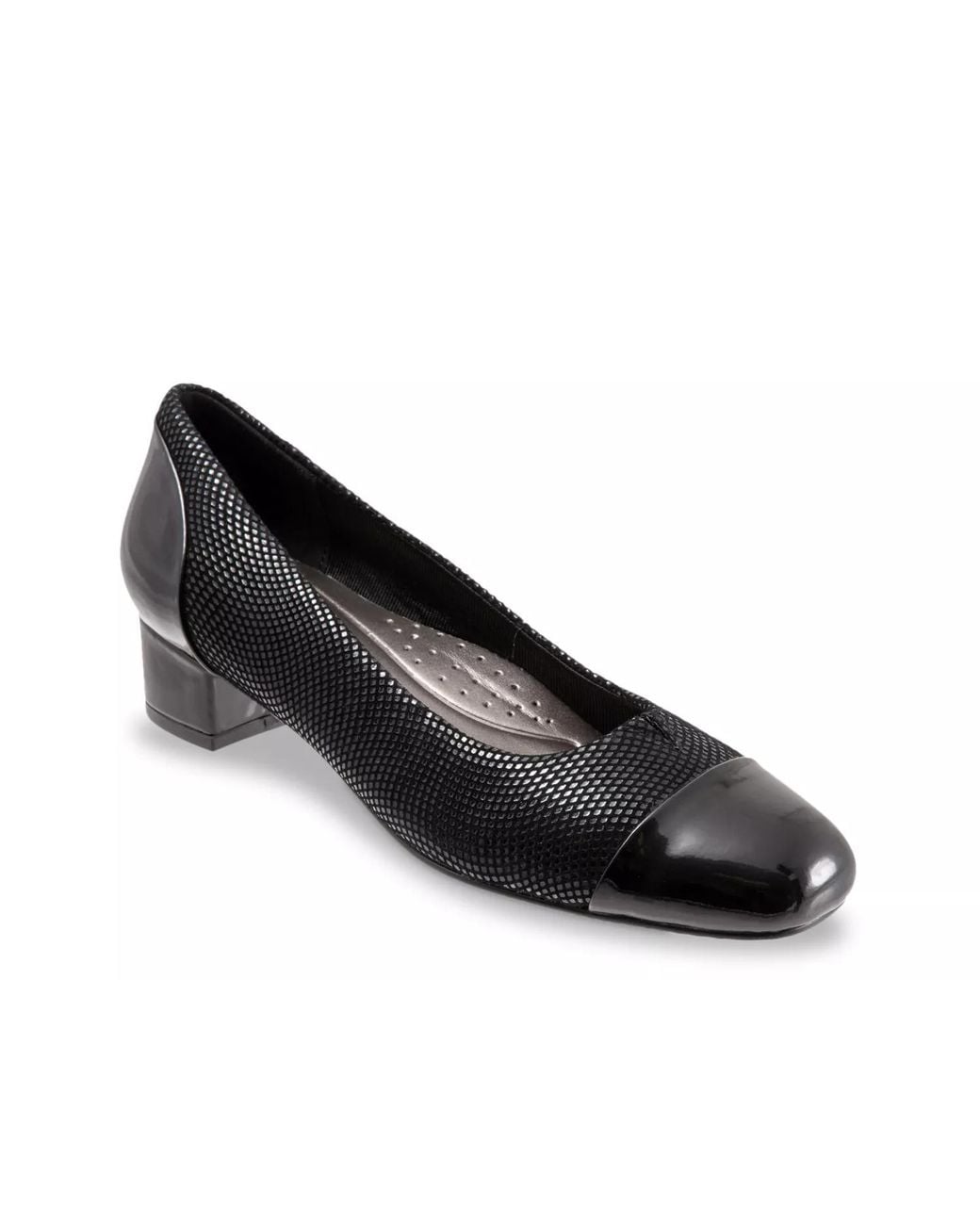 Trotters Gray Daisy Pump