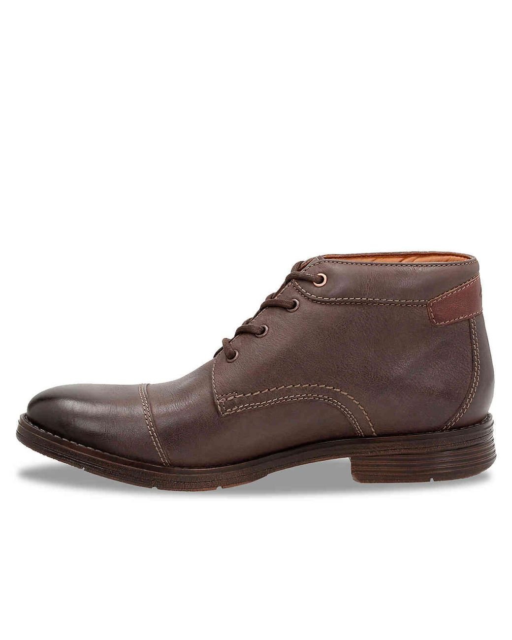 Clarks Devington Cap Toe Chukka Boot in Brown for Men | Lyst