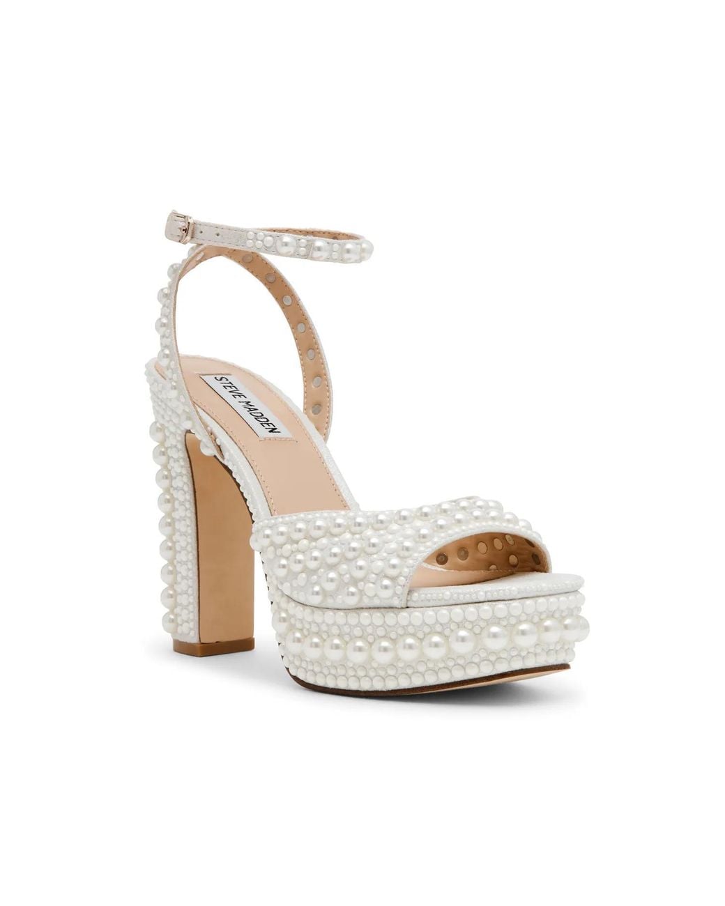 Steve Madden White Assured Platform Sandal