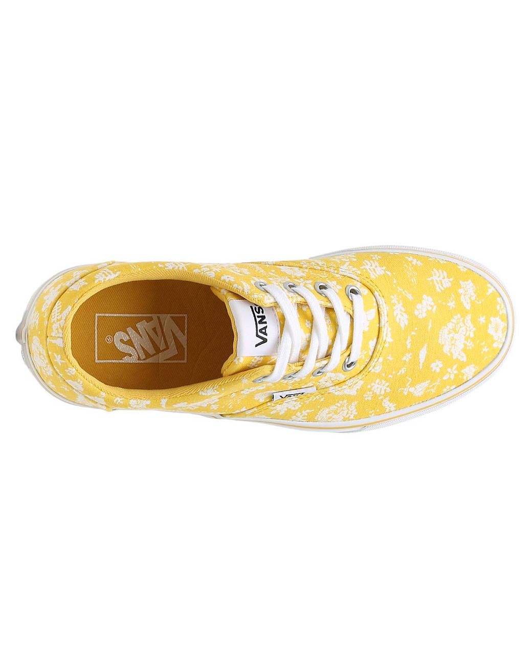 yellow vans with flowers