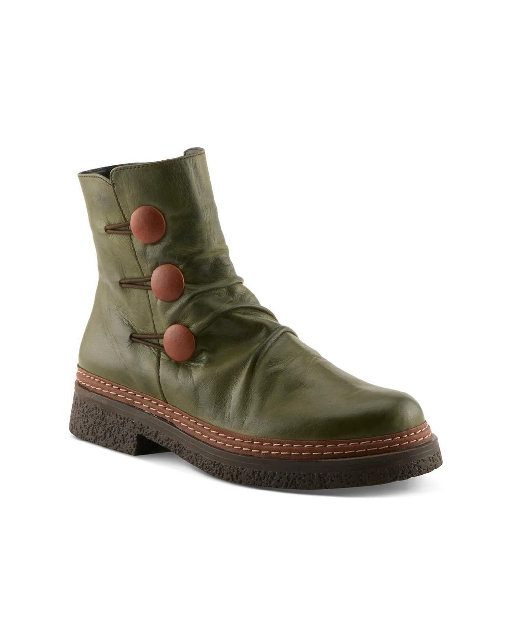 Spring Step Green Bottina Bootie