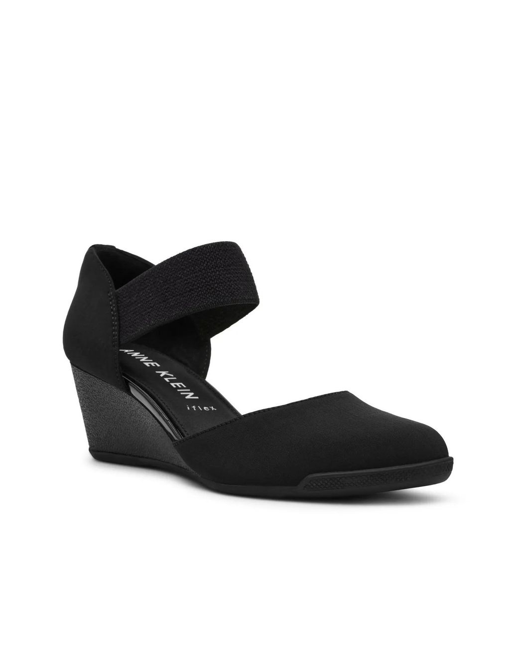 Anne Klein Black Tiffany Wedge Pump