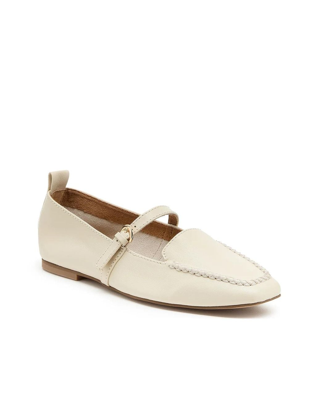 Kelsi Dagger Brooklyn White Ferry Mary Jane Flat