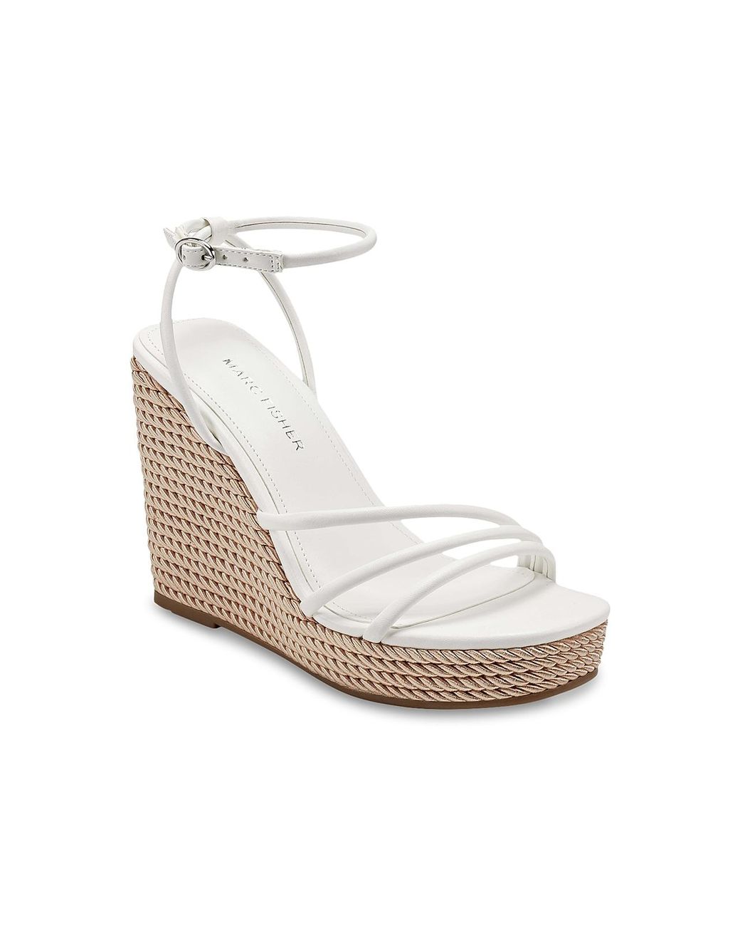 marc fisher white strappy sandals