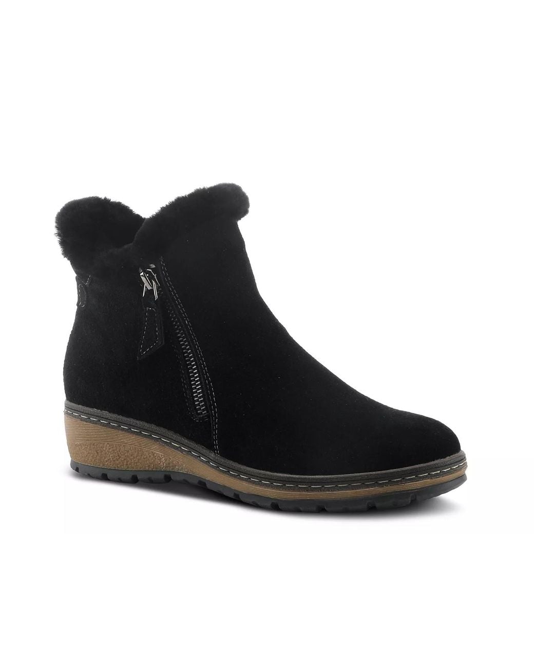 Spring Step Black Republic Wedge Bootie