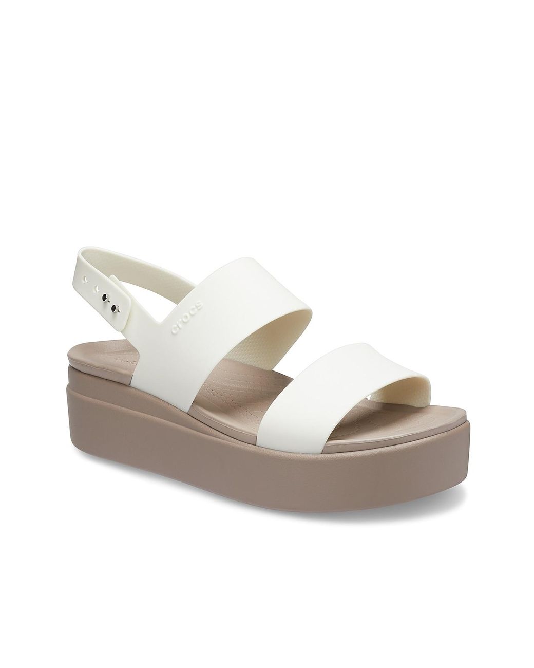 Crocs™ Brooklyn Low Wedge Sandal in White Lyst