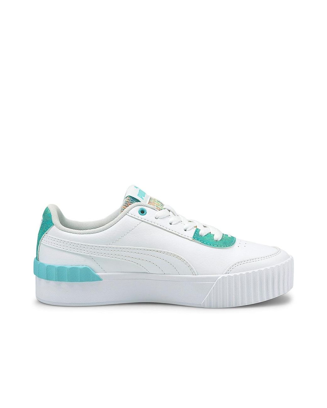 PUMA Carina Lift Sneaker in White/Blue (Blue) - Lyst