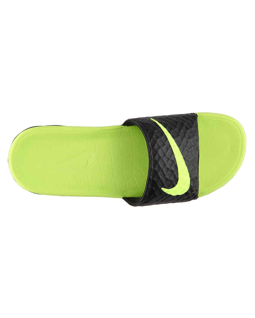 Nike Synthetic Benassi Solarsoft 2 Slide Sandal in Black/Neon Green (Green)  for Men | Lyst