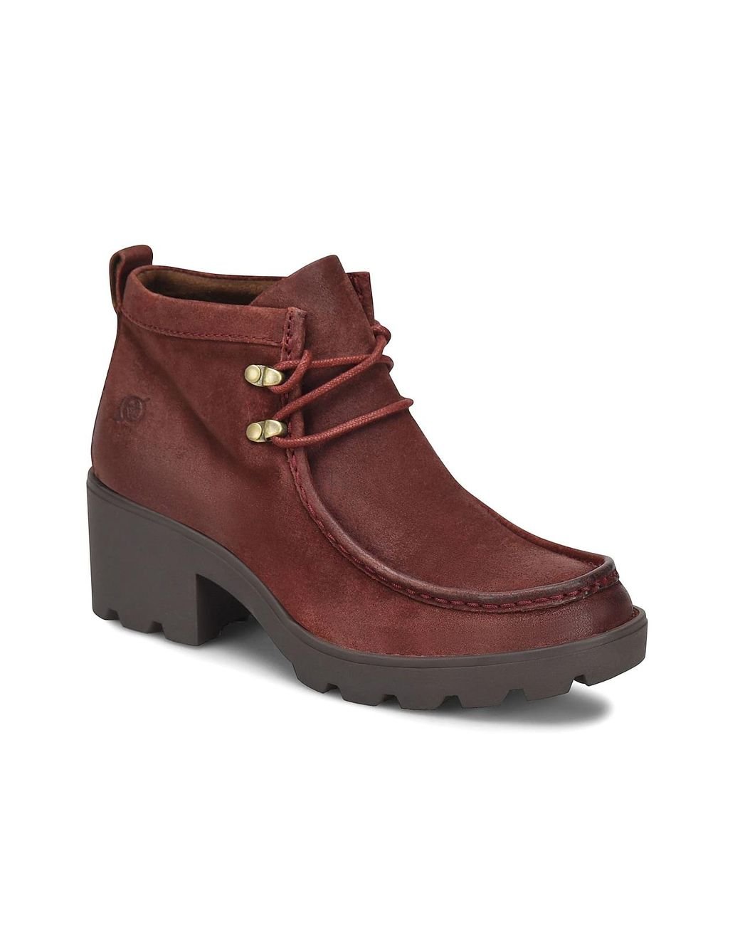 Born top burgundy booties