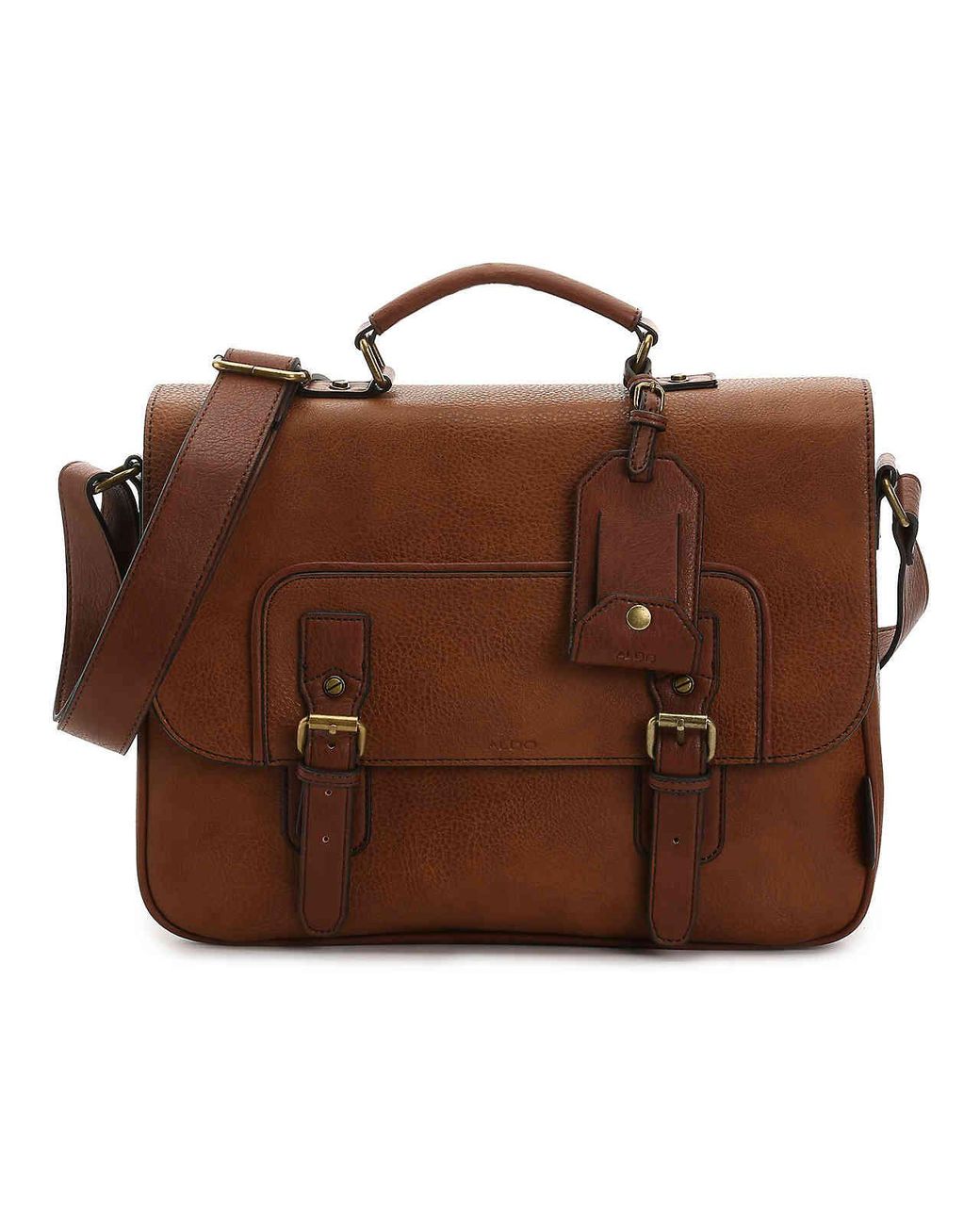 aldo leather messenger bag