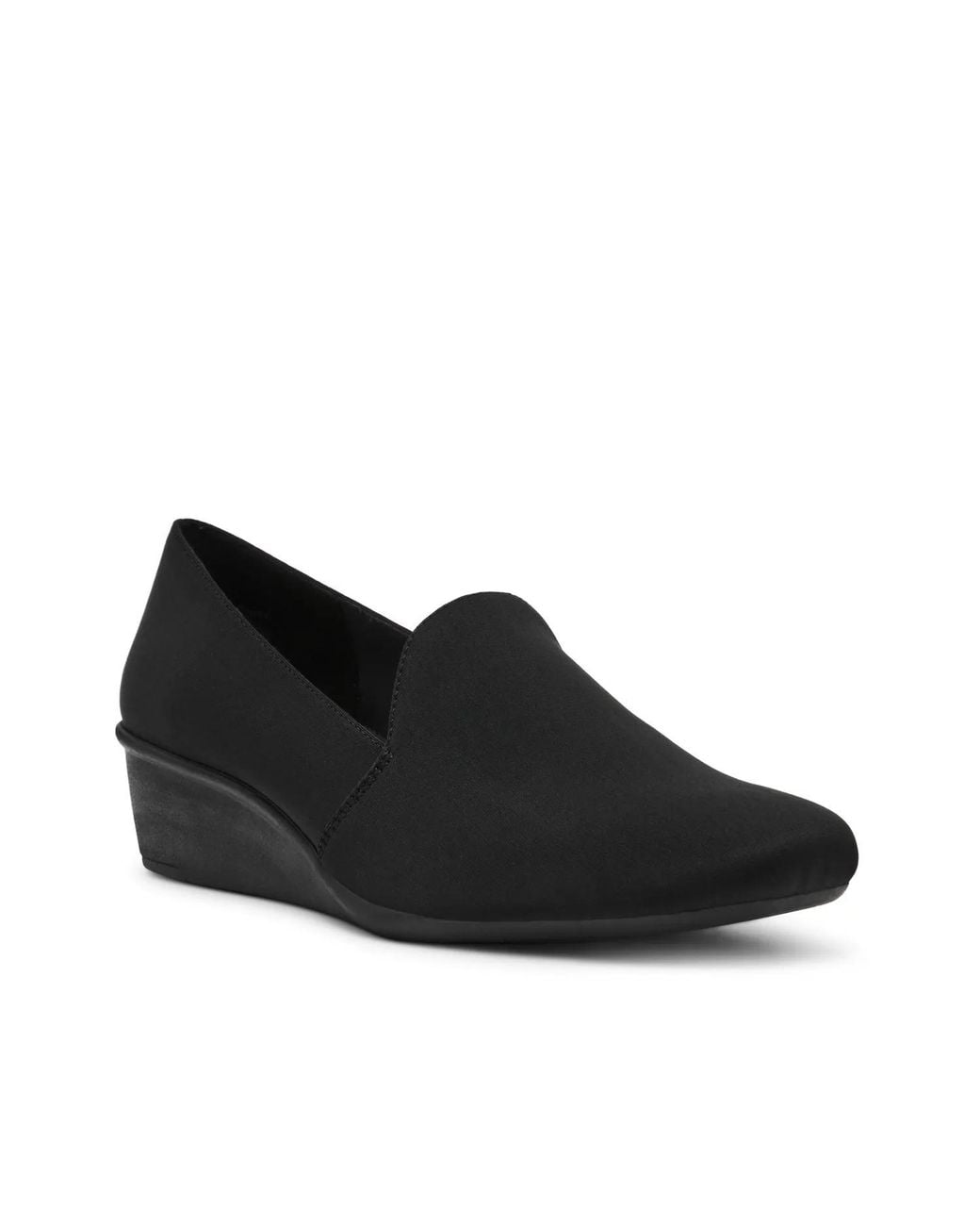Anne Klein Black Wendell Wedge Slipon